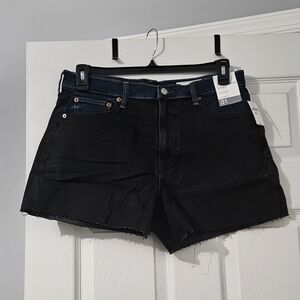NWT: Women's Gap Black/Blue Denim Shorts - Size 12